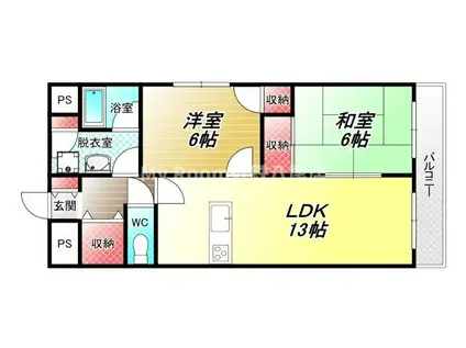 エムライフ(2LDK/2階)の間取り写真