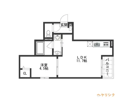 JACK OSUGII(1LDK/1階)の間取り写真