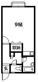 コットンハウス10(ワンルーム/2階)の間取り写真