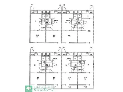 ダイヤモンドヒルズ横浜能見台(1DK/1階)の間取り写真