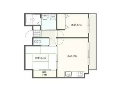 シティ・ライフ グランヴィーネ星ヶ丘 A(2LDK/5階)の間取り写真