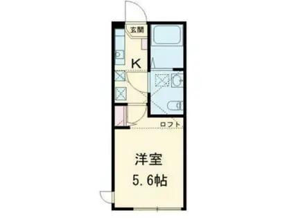 アルシオーネ絹ヶ丘(1K/2階)の間取り写真