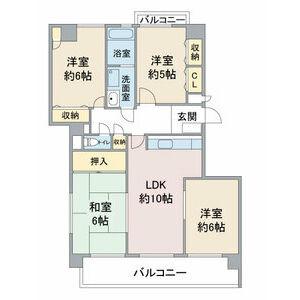 ランドマーク一社(4LDK/3階)の間取り写真