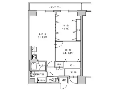 第20柴田マンション(2LDK/3階)の間取り写真