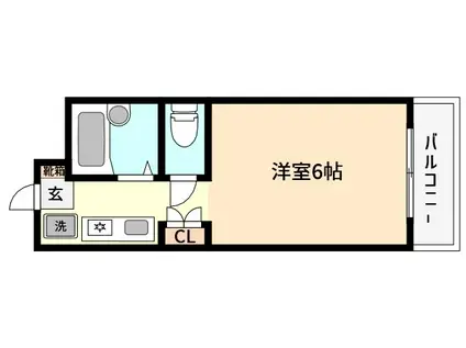 ハウゼ21(1K/2階)の間取り写真