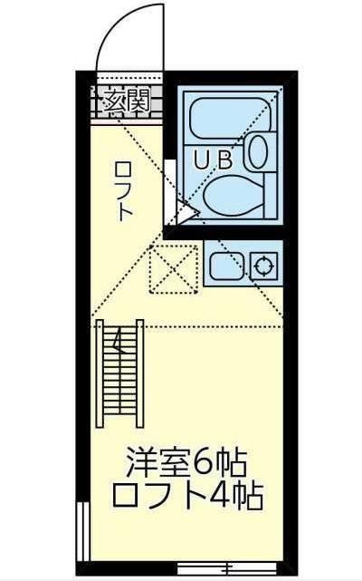 ユナイト衣笠ロバート・ホロビッツ(ワンルーム/1階)の間取り写真