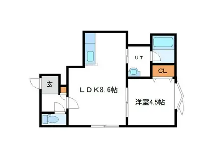 セントニア919A(1LDK/2階)の間取り写真