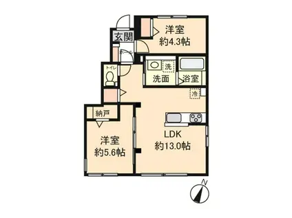 LA BRISE(2LDK/1階)の間取り写真