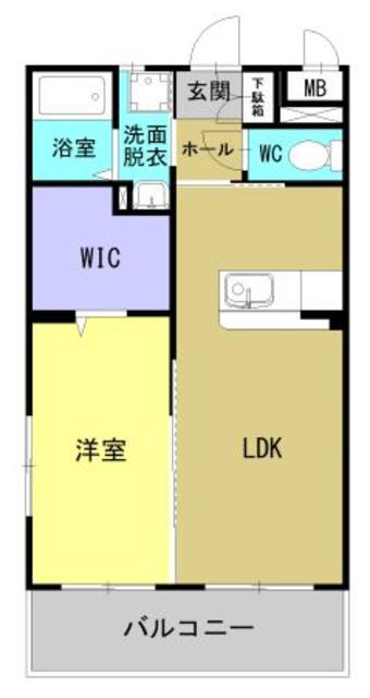 デイライト ヒルズ(1LDK/4階)の間取り写真
