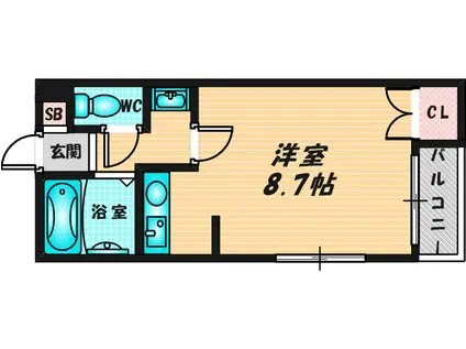 ハイツMISHIMA(ワンルーム/2階)の間取り写真