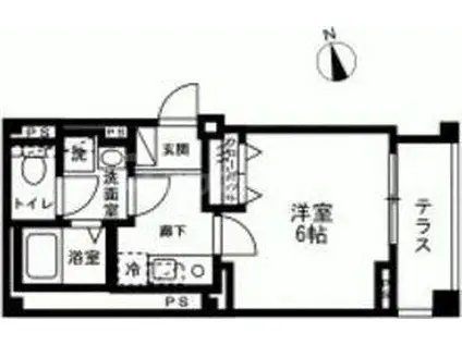 PINE COURT(1K/1階)の間取り写真