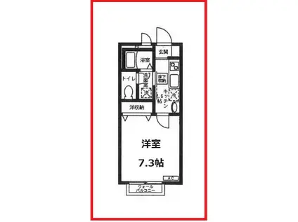 フィフスアヴェニュー(1K/1階)の間取り写真