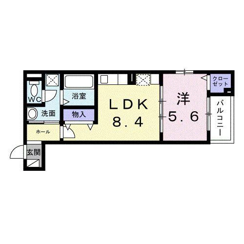 モンテリザイア紀和(1LDK/3階)の間取り写真