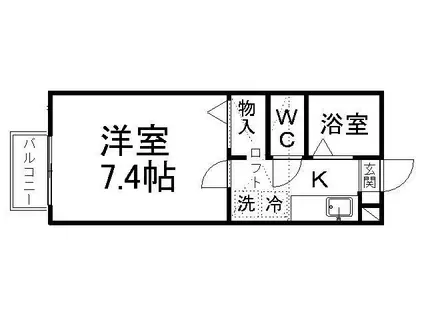 コーポ向日葵(1K/1階)の間取り写真