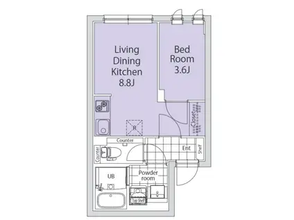 TASUKI杉並高井戸(1LDK/3階)の間取り写真