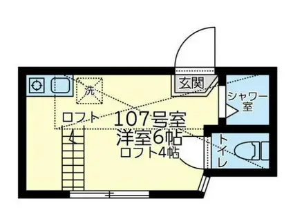 メゾンフカイシ浜町(ワンルーム/1階)の間取り写真
