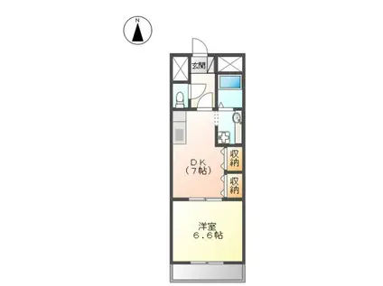 メゾン砂田橋(1DK/7階)の間取り写真