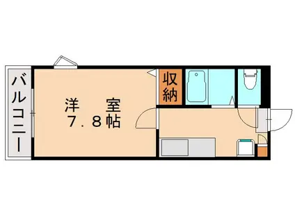 クラツクス(1K/3階)の間取り写真