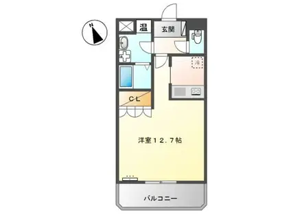 ラッフィナート田園(ワンルーム/1階)の間取り写真