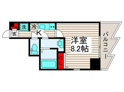 OMOCI D OGI-OHASHI(1K/3階)の間取り写真