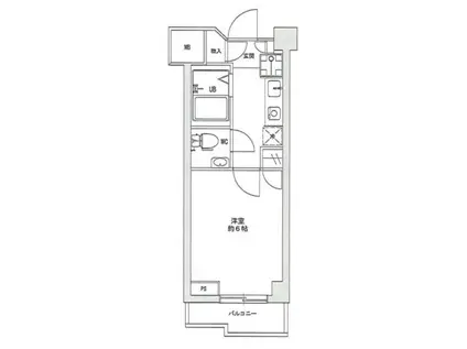 三越ゼームス坂マンション(1K/3階)の間取り写真