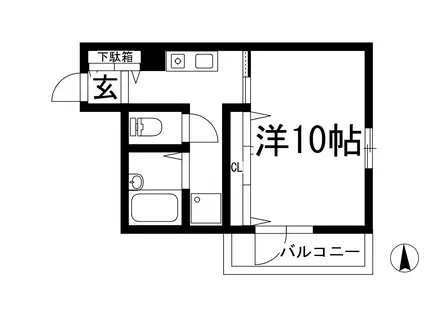 RAFFINEラフォーレ(1K/5階)の間取り写真