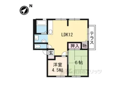 グリーンヒルセイジュ(2LDK/1階)の間取り写真