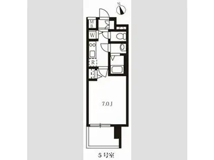 メインステージ名古屋 ノースマーク(1K/4階)の間取り写真