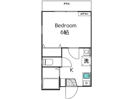 シオン粕谷(1K/1階)の間取り写真