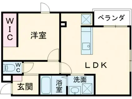 MACHIMOKU KUZUHA(1LDK/1階)の間取り写真