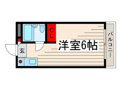 フローラ5(ワンルーム/3階)の間取り写真