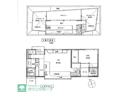 ARUBU SHIMOKITAZAWA(3LDK/2階)の間取り写真