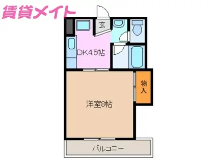 マンション大関(1DK/3階)の間取り写真