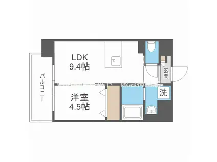 第25関根マンション(1LDK/8階)の間取り写真
