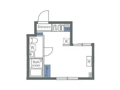 ヴァンテジオ蒲田(ワンルーム/3階)の間取り写真