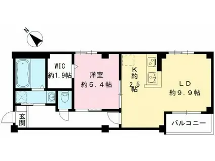 SOLANA DEUX(1LDK/2階)の間取り写真
