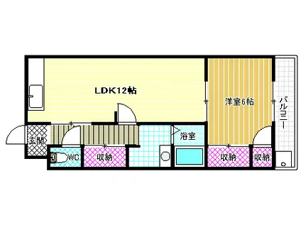 グレイスフルコーポ市川(1LDK/2階)の間取り写真