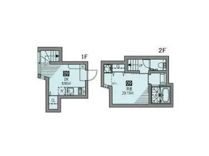 グランエッグ本郷(1DK/2階)の間取り写真