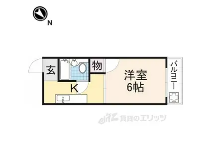 アルビラージュ(1K/4階)の間取り写真