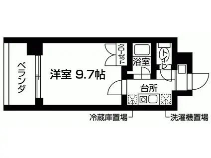 ファストコート亀戸(1K/2階)の間取り写真