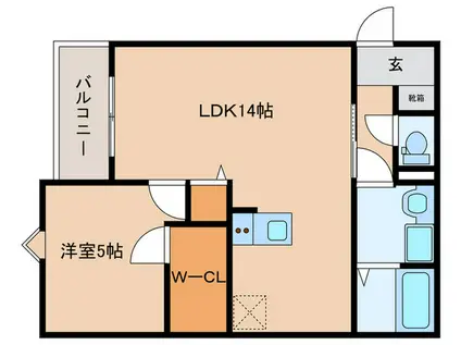 ジーメゾン西枇杷島プレフィエ(1LDK/3階)の間取り写真