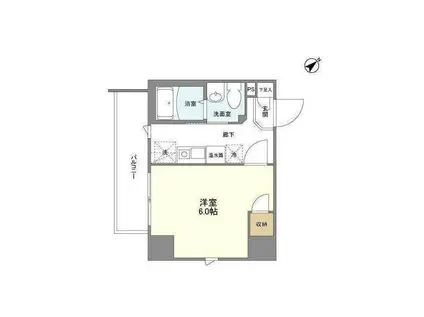 アクシーズグランデ浦和東仲町S(1K/2階)の間取り写真