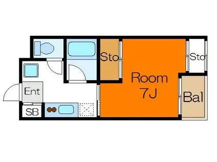 エクセル西新井(1K/3階)の間取り写真