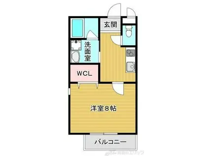 OAK中穂積(1K/2階)の間取り写真