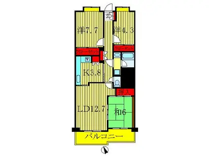フォレスト早稲田(3LDK/4階)の間取り写真