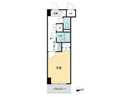 コート新橋(1K/4階)の間取り写真