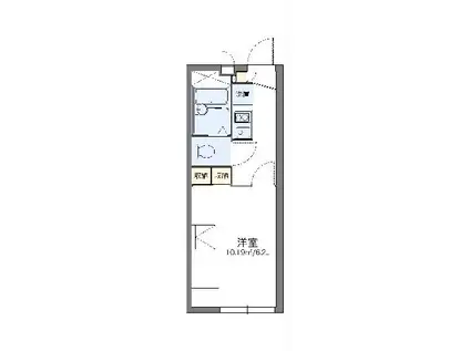 レオパレスメローネVI(1K/2階)の間取り写真