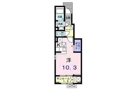 アライブ エスアンドワイ(ワンルーム/1階)の間取り写真
