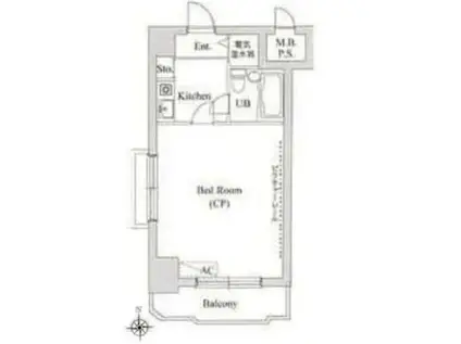 J・パーク両国(1K/11階)の間取り写真