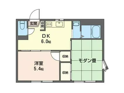 コートアザレアD(2DK/1階)の間取り写真